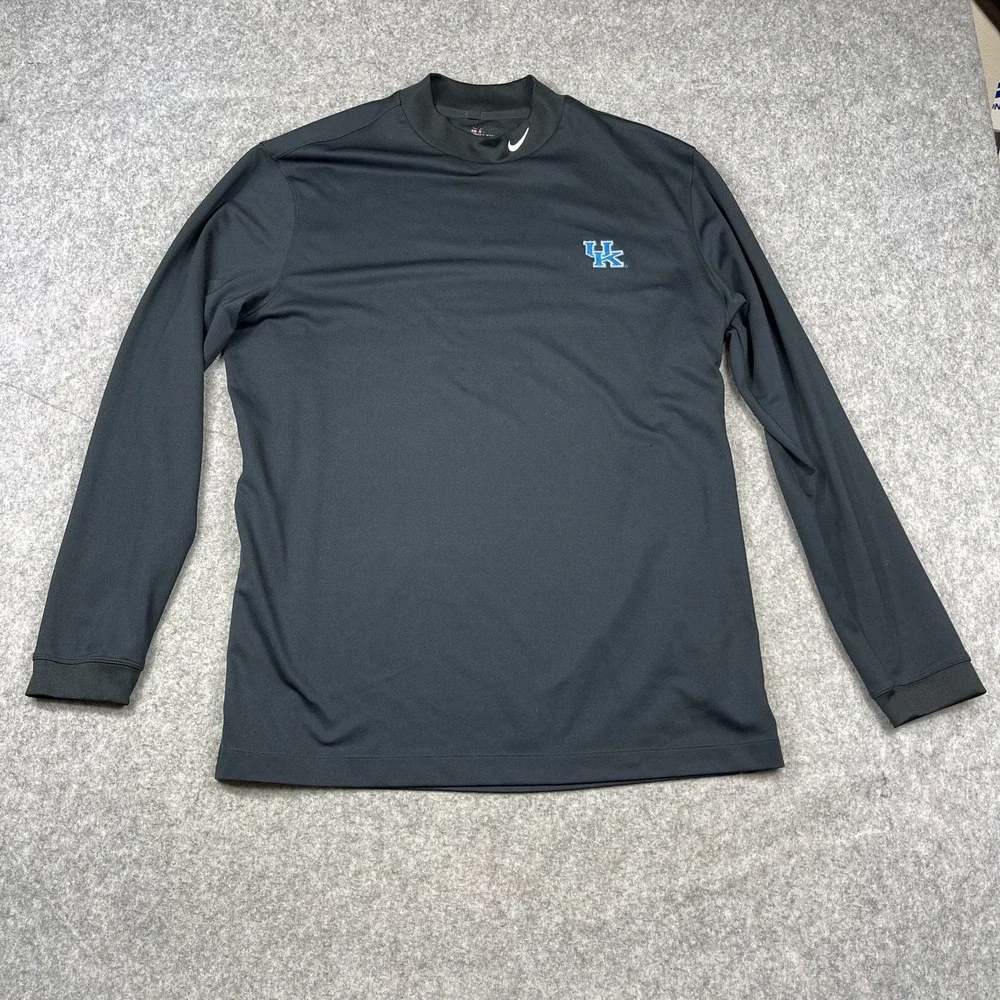 Kentucky Wildcats Nike Dri-Fit Long Sleeve Mock Neck Shirt Men's Large Black